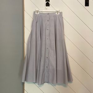 Gray and white flowy skirt